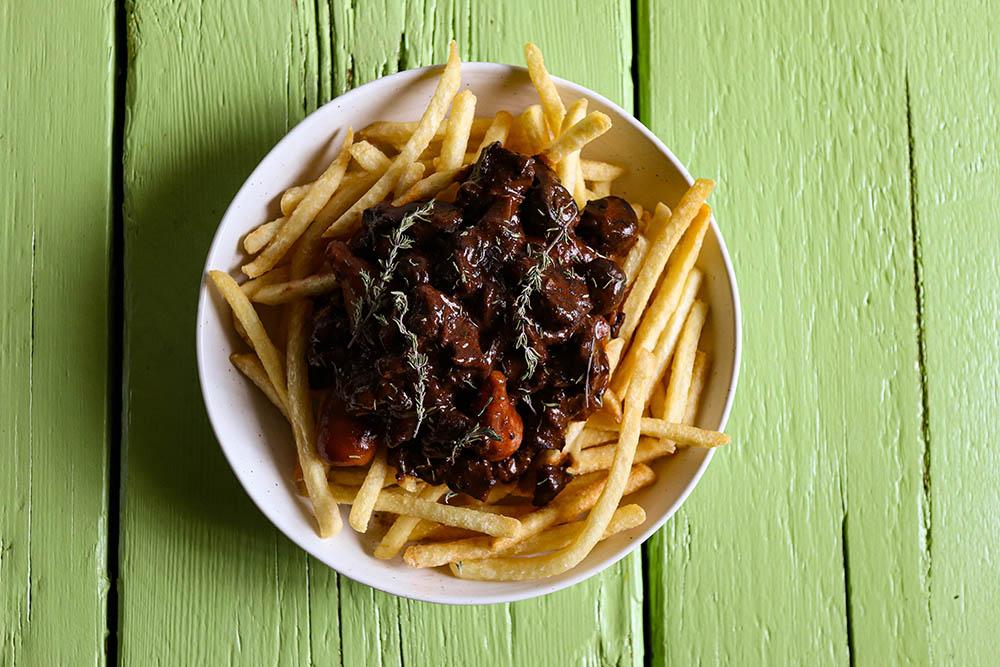 Beef Bourguignons Loaded fries