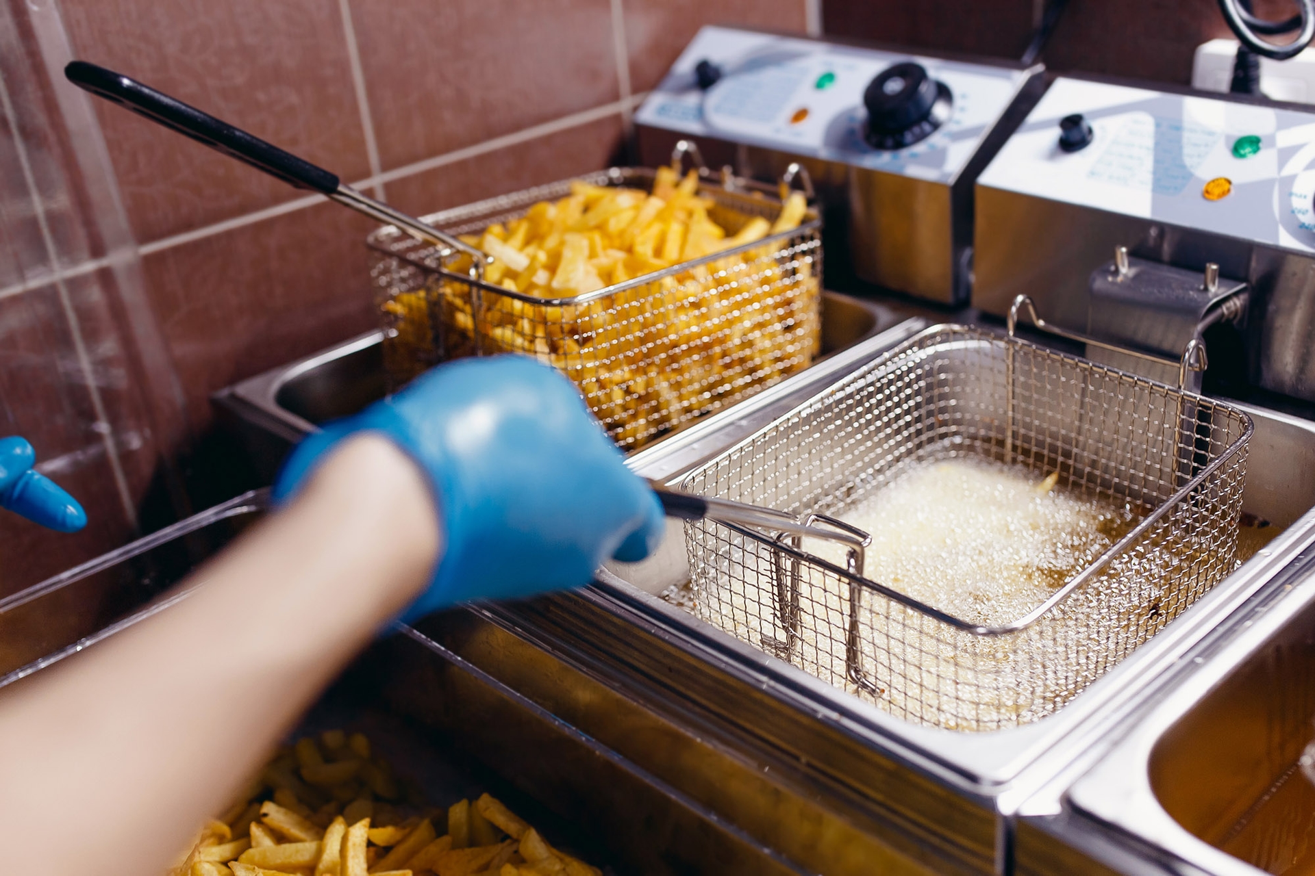 Deep Fryer Frying Fries