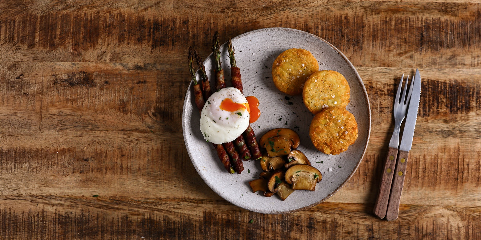 Hash Brown Rounds Asparagus