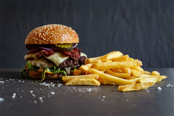 Smash Burger with Premium Crunch Skin On Fries